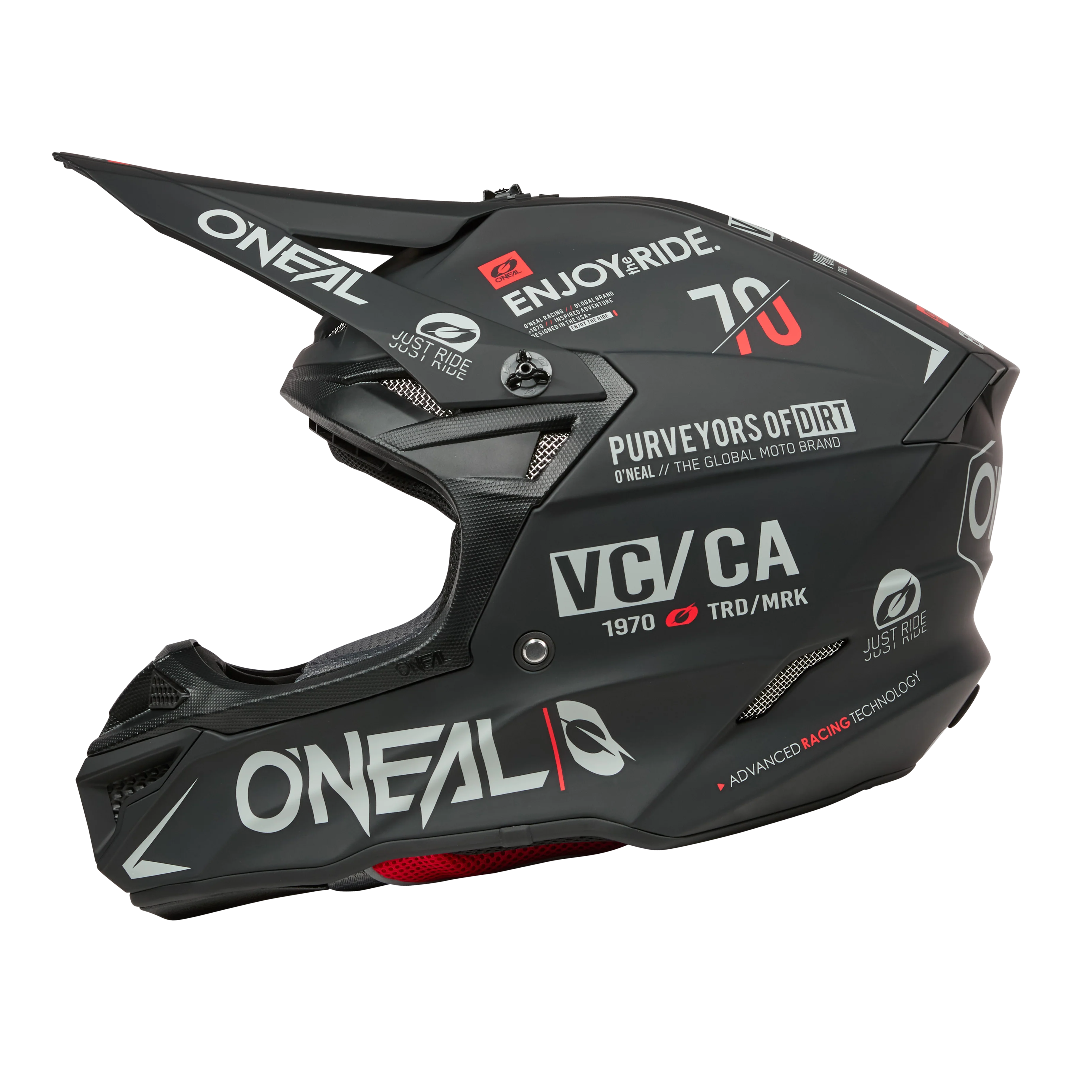 5 SRS Brand Helmet Black/Gray - Image 3