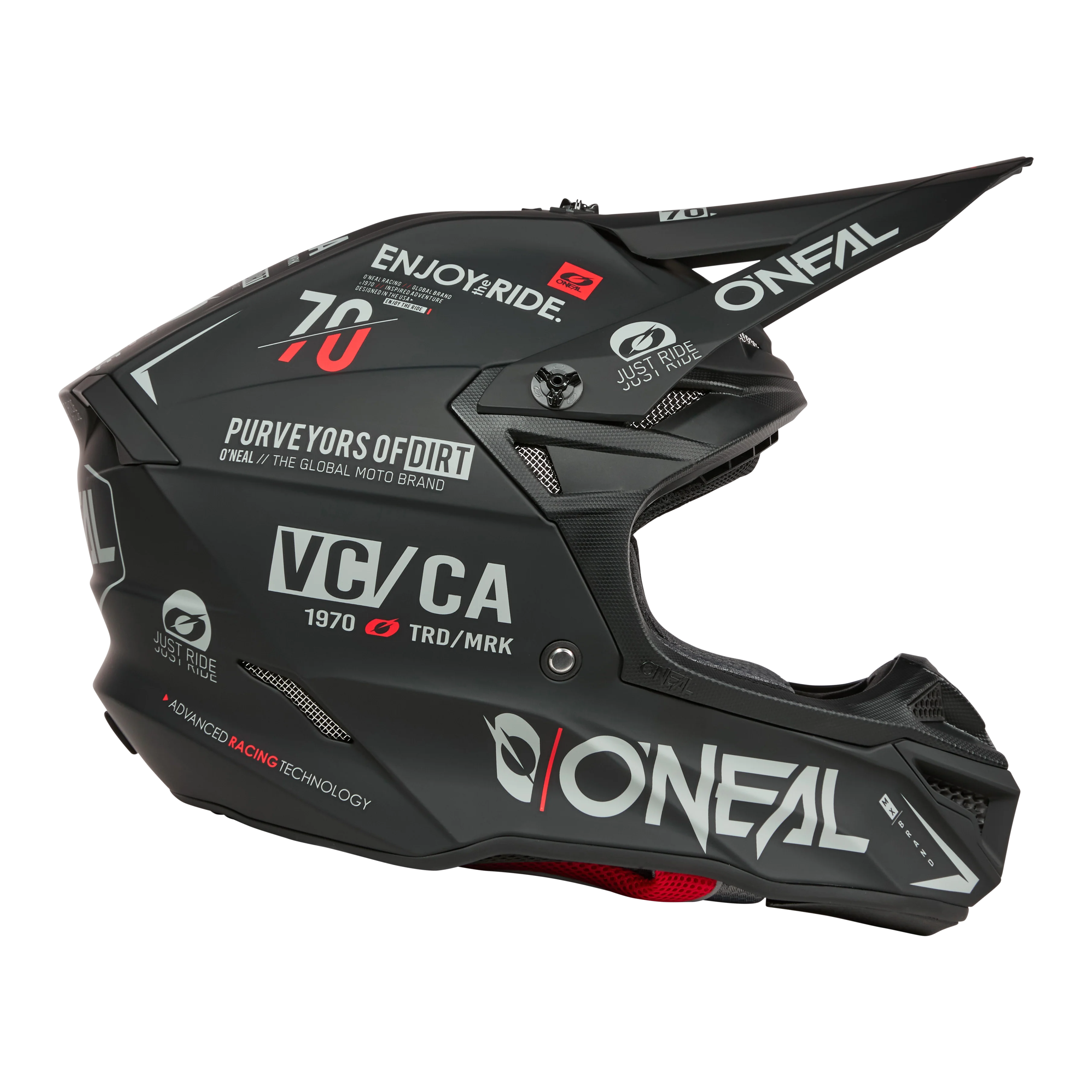 5 SRS Brand Helmet Black/Gray - Image 4