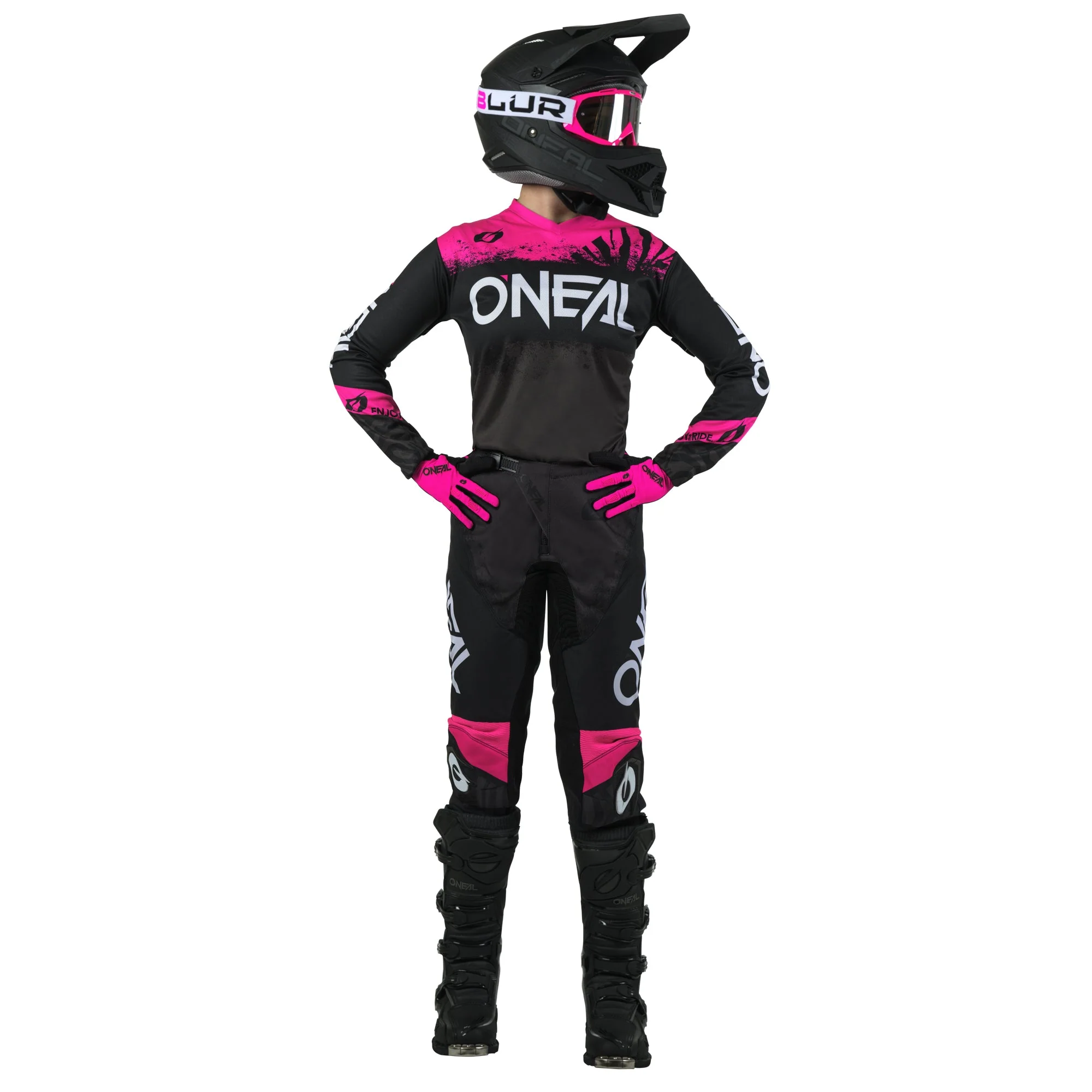 O'NEAL Women's Element Shocker Pants Black/Pink - Image 3